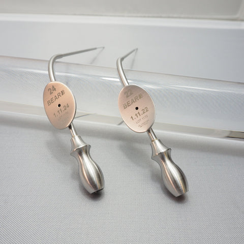 Schuknecht Suctions provides Ear, Nose, and Throat (ENT), general and neurosurgeons with a specialized device to remove particles, foreign bodies, and aspirate fluids from the surgical area. Bear-ENT has the product in stock and ready to manufacture.