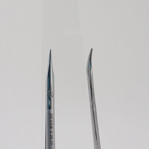 Stitch Scissors with Ribbon Handle, Needle Points, 9.5cm, Straight and Curved - BEAR-ENT