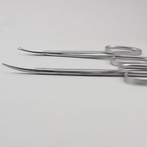 Stitch Scissors with Ribbon Handle, Needle Points, 9.5cm, Straight and Curved - BEAR-ENT