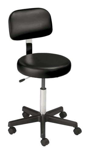 The 321 Hand Operate Stool with Backrest is MTI’s most economic line of seating. Dual wheel casters and black composite base make it easy to maneuver quietly and smoothly over all types of surfaces without damaging or marring the floor.