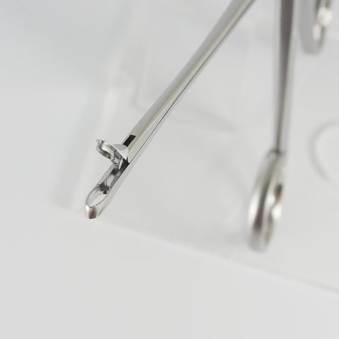Blakesley Thru-Cut Forceps used in Sinus procedures to grasp tissue for biopsy. Made in Germany of German Stainless for BEAR-ENT. Part number 7.07.28 has straight jaws .