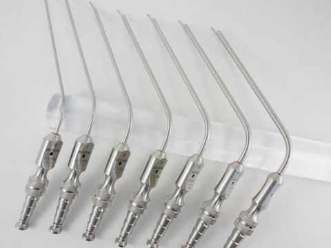 Side View of Frazier-Ferguson Suctions to compare tube size differences