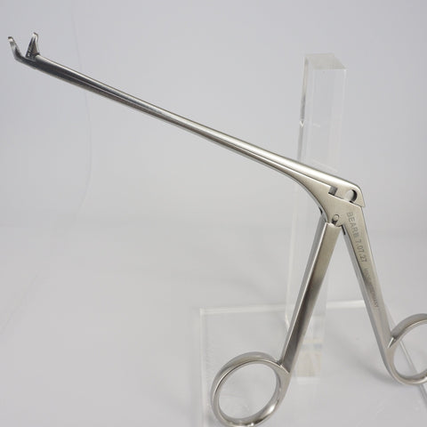 Blakesley Forceps with a 45 degree angle at tip. Jaws are 2.5mm for use in pediatric surgical and ENT procedures