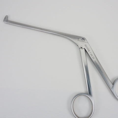 Weil-Blakesley Nasal Forceps with 3.5mm fenestrated cups that are straight, 45Deg. and 90Deg up. Made of German Stainless for BEAR-ENT in Germany. In stock and ready to ship. Item #'s 7.06.28, 7.06.29, 7.06.33
