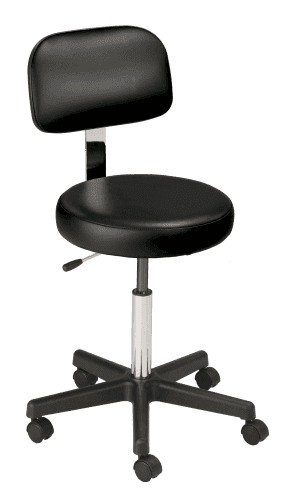 The 321 Hand Operate Stool with Backrest is MTI’s most economic line of seating. Dual wheel casters and black composite base make it easy to maneuver quietly and smoothly over all types of surfaces without damaging or marring the floor. 