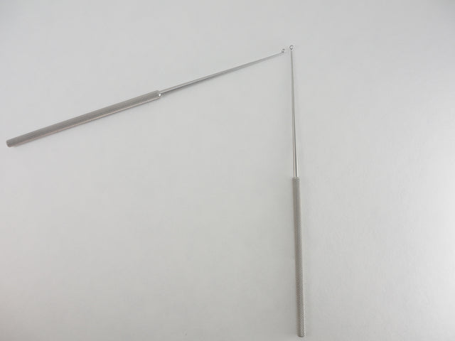 Buck Ear Curette - Angled, Blunt Tip #1, Stainless Steel Ear Cleaning Tool