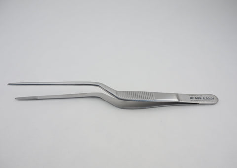 6.50.01 Lucae Dressing Forceps Bayonet style for better viewing in the ear canal