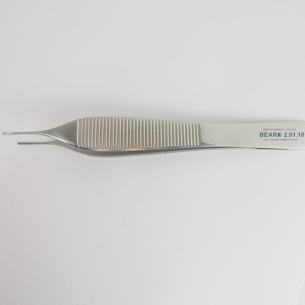 Adson Dressing Forceps, 12cm, 0.8mm Serrated Tips - BEAR-ENT